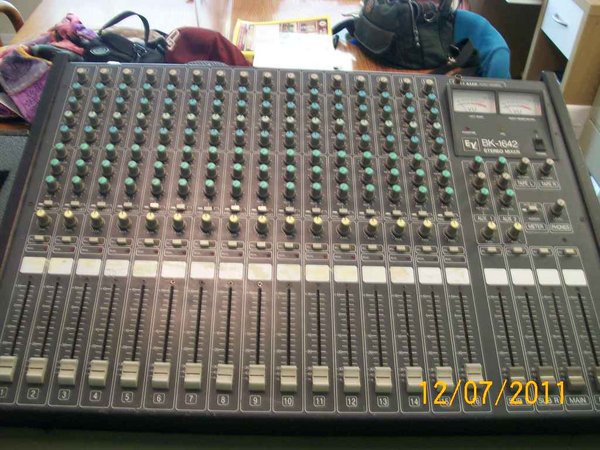 70's EV Mixer, and some stuff on my table at the time.