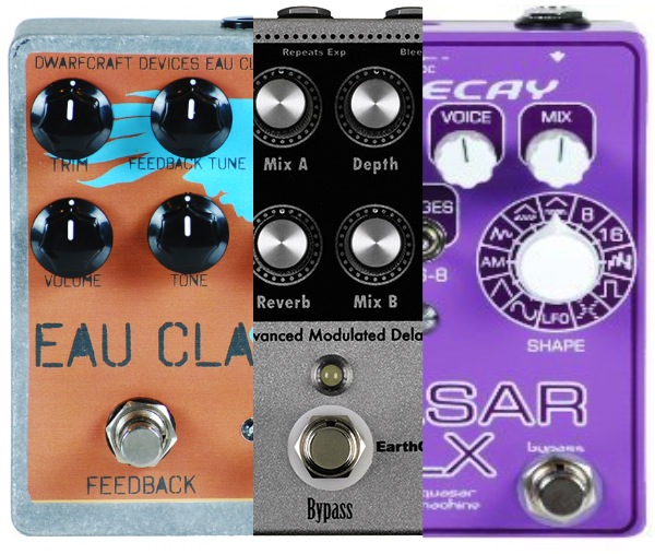 As clearly stated on the pedal, it is the Eau Clavanced Modulated Delasar _X. <br />*Comes with two bypass switches, 3 mix knobs, and no output jack. :)
