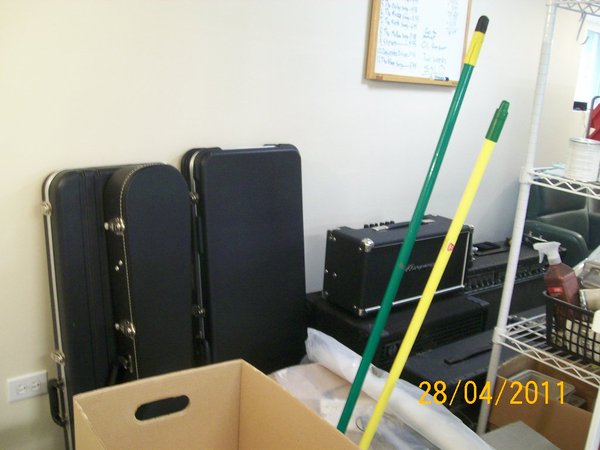 You can see some of my adn my Rhythm guitarist's gear behind some stuff.