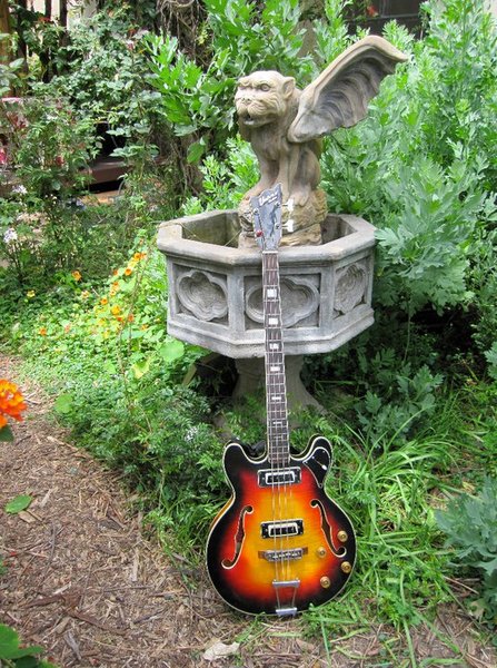 Early 70's Univox bass.It's got issues but it works for me. With fuzz the ISSUES go away.